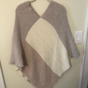 Anthropologie blush & cream cape